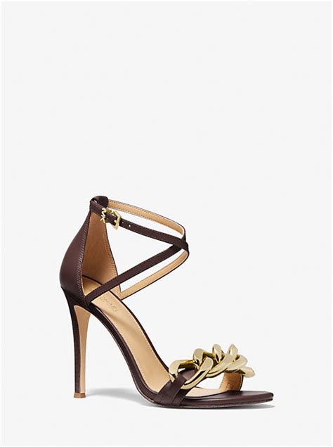 michael michael kors scarlett chain link leather sandal|Scarlett Chain Link Leather Sandal .